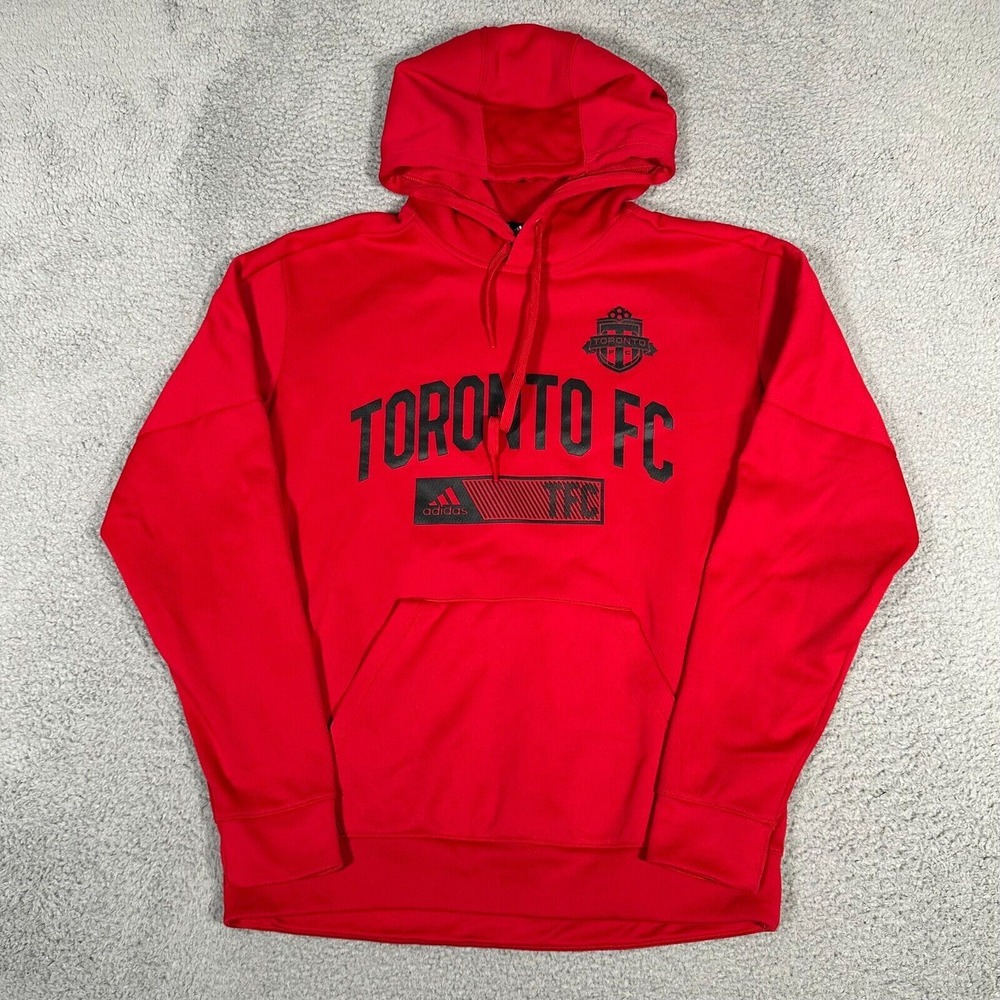 Toronto FC Hoodie‎ Adult Size Medium Red Adidas Climawarm Soccer Sweatshirt MLS